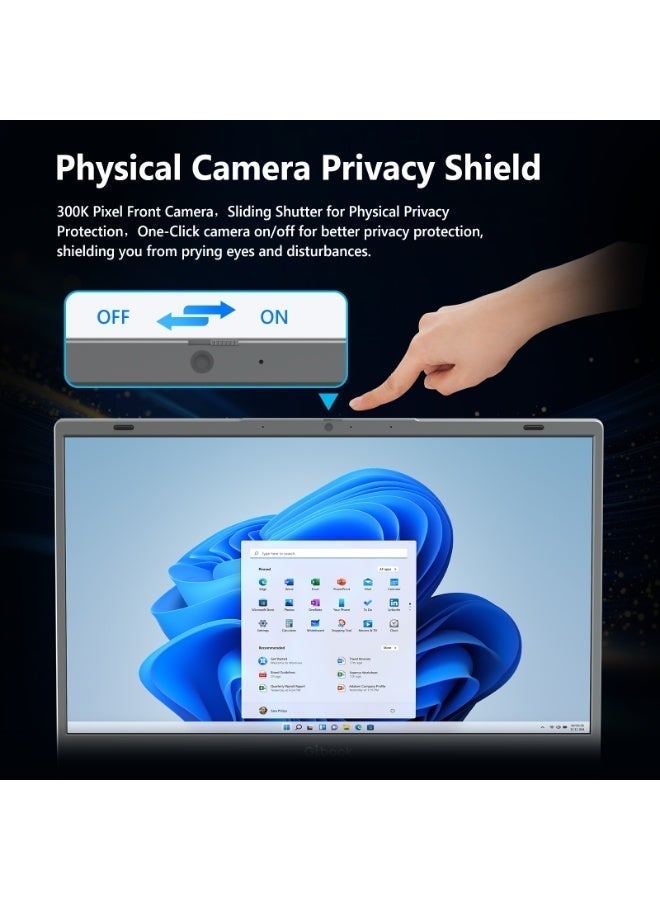 جي تاب لابتوب G-Tab GT15 – شاشة FHD مقاس 15.6 بوصة، معالج Intel Pentium Gold، ذاكرة وصول عشوائي 8 جيجابايت، قرص صلب SSD بسعة 256 جيجابايت، نظام التشغيل Windows 11 english_arabic None - Image 5